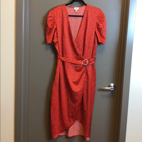 river island heart print dress